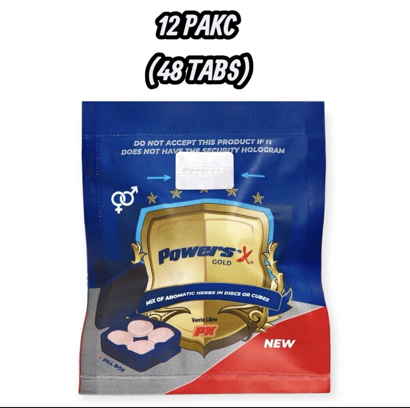 🔥✅Powers'x Men's Vitality Support Natural Supplement 12 Pack (48 Tabs)🔥✅