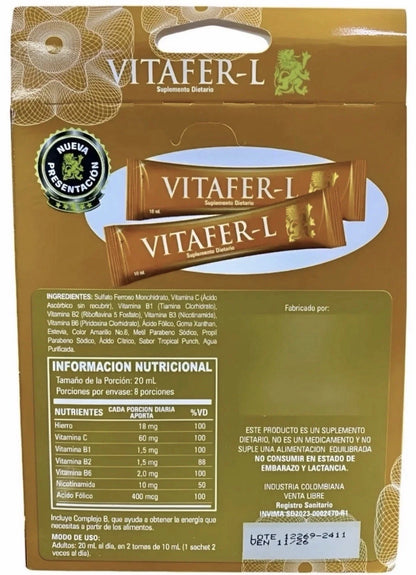 ✅Vitafer L-Gold X3 - Multivitamin - 48 Sachets  (ORIGINAL) 🔥