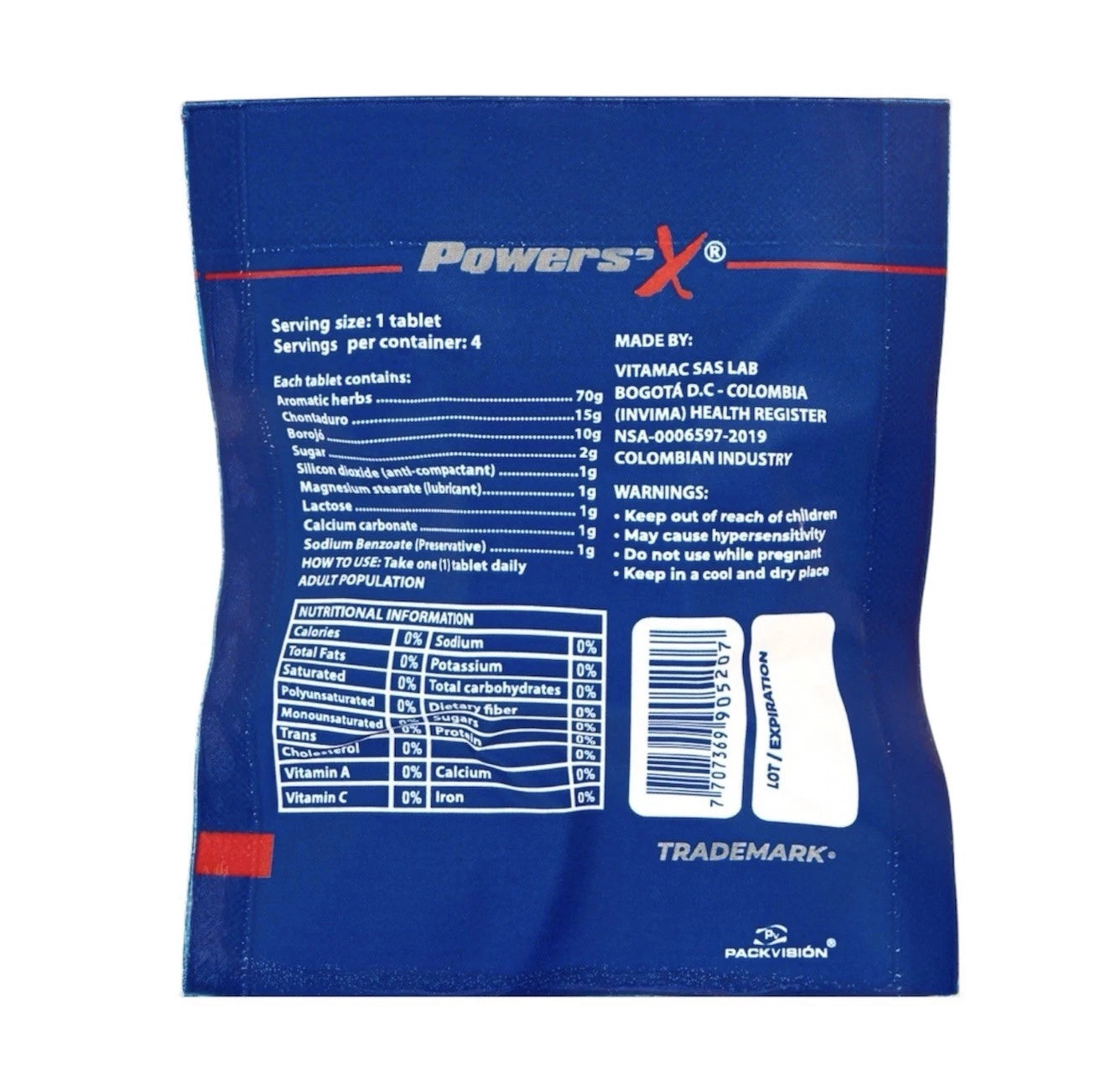 🔥✅Powers'x Men's Vitality Support Natural Supplement 12 Pack (48 Tabs)🔥✅