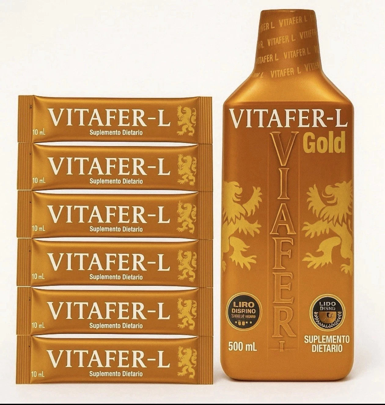 ✅ Vitafer L-Gold-Multivitamin- 500ML🔥  + 6 Sachets ✅